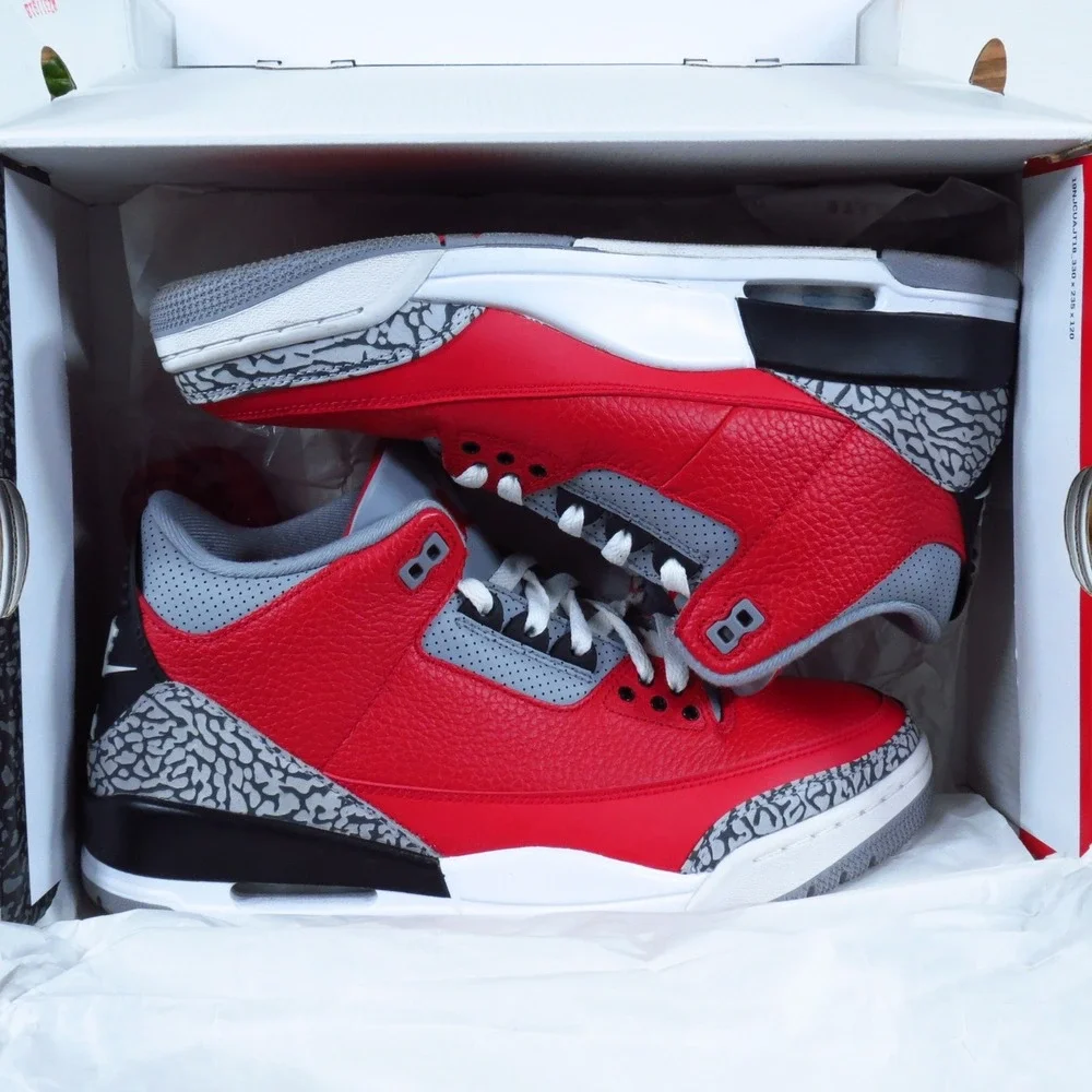 Nike‎ Air Jordan 3 Retro SE Unite CHI Exclusive Mens Basketball Shoes Sz 9.5 Red